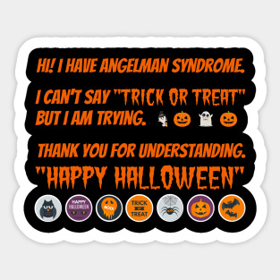 Happy Halloween - Angelman Syndrome Sticker